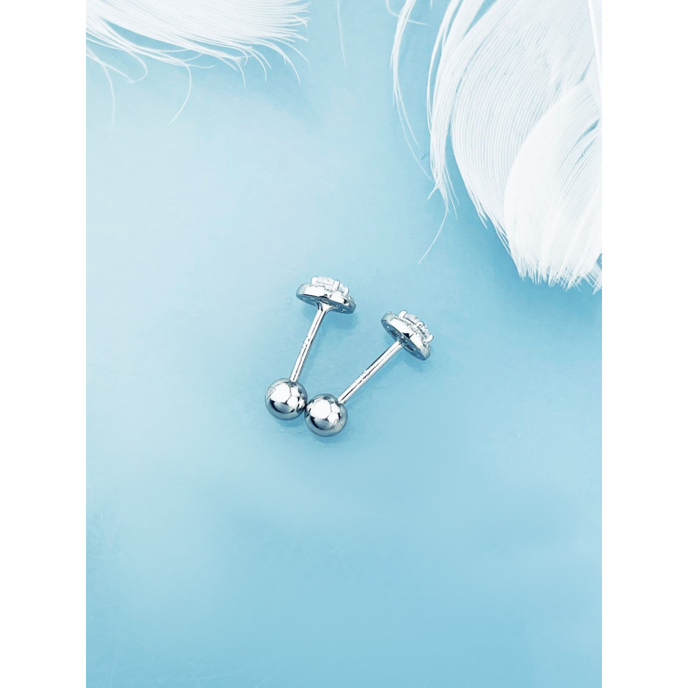 Kreis 925 Silber mit Zirkonia Ohrringe