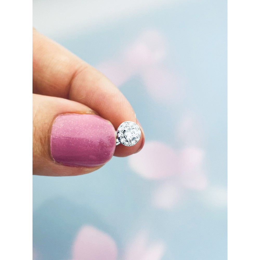 Kreis 925 Silber mit Zirkonia Ohrringe