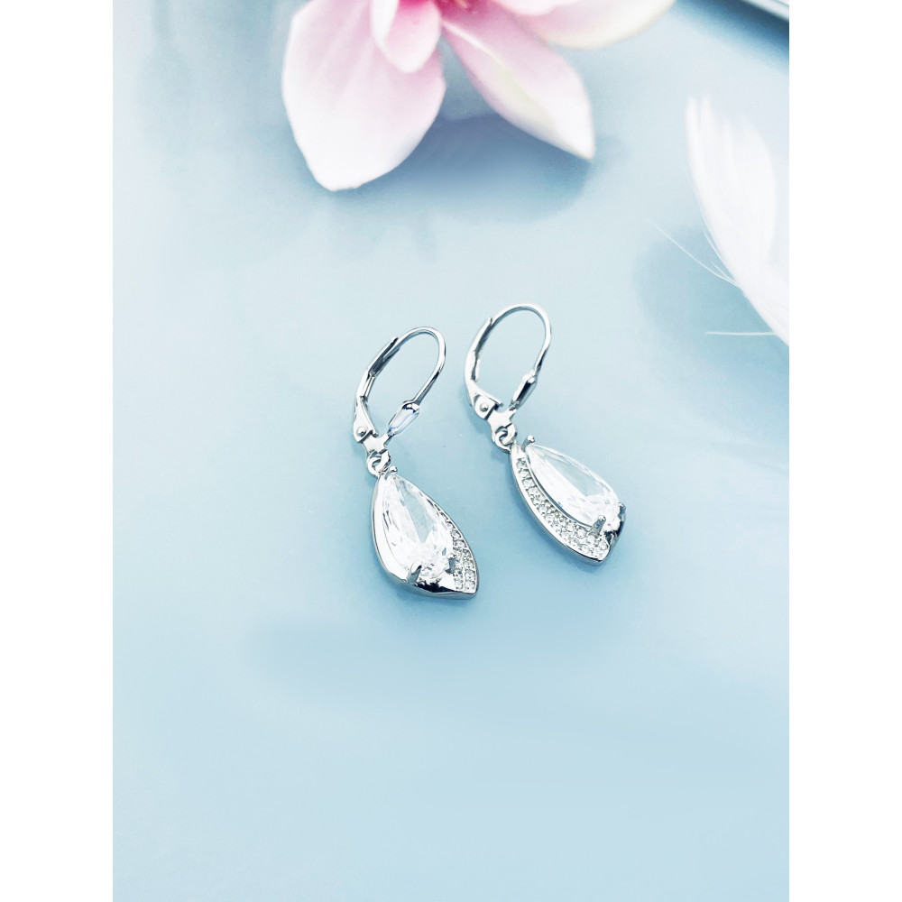 Träne 925 Silber Ohrringe mit Zirkonia