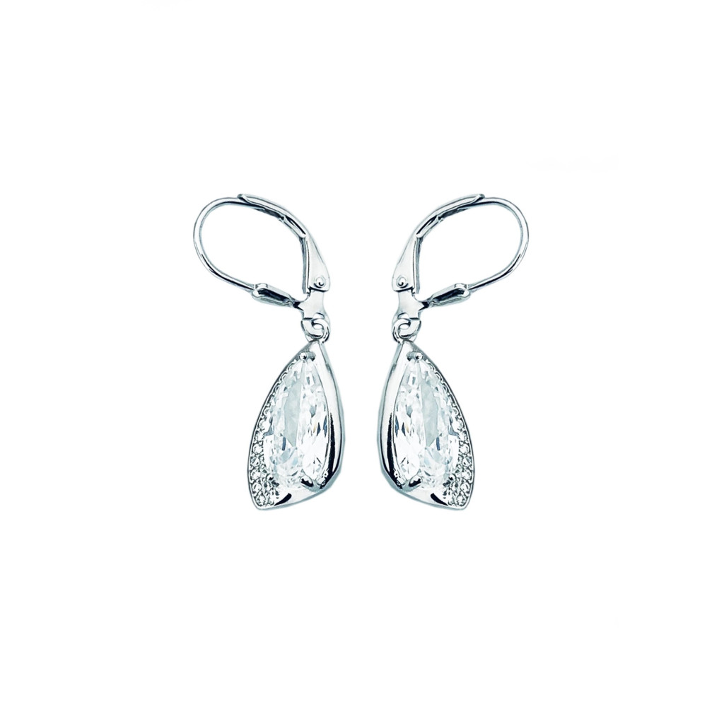 Träne 925 Silber Ohrringe mit Zirkonia