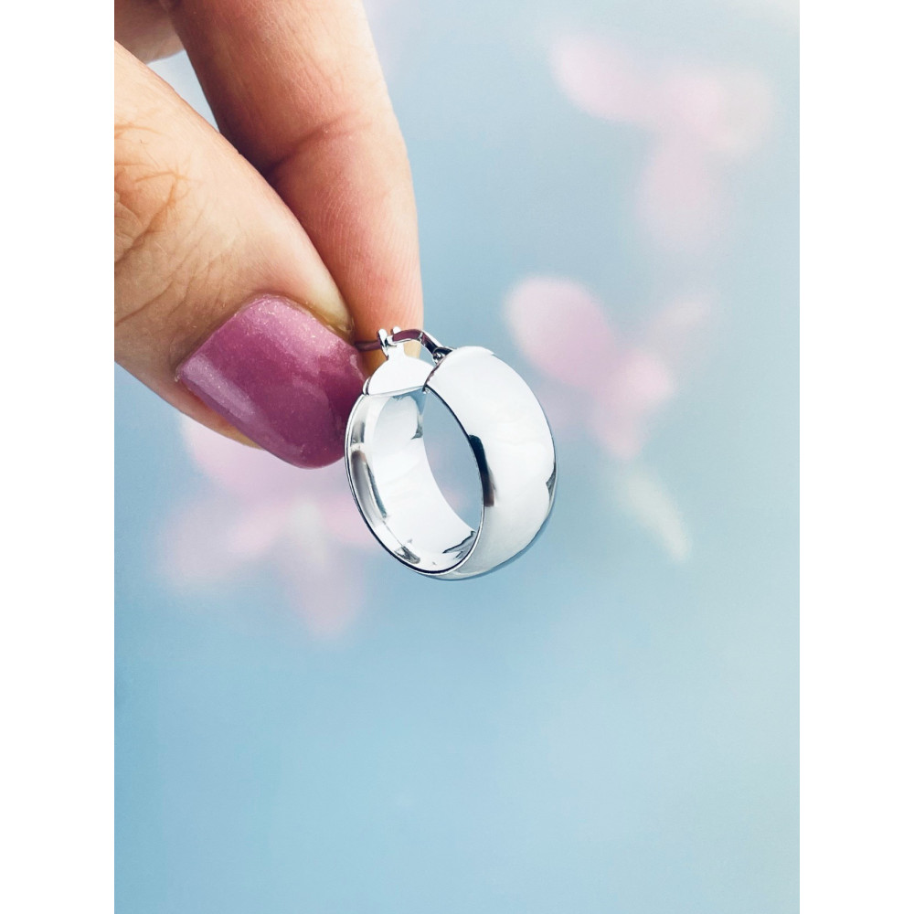 Kreis 925 Silber Ohrringe Damen