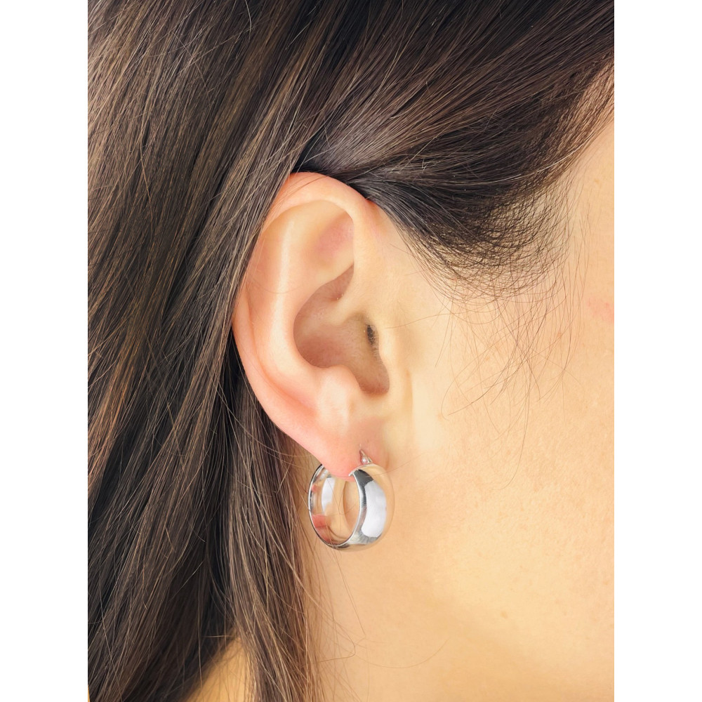 Kreis 925 Silber Ohrringe Damen