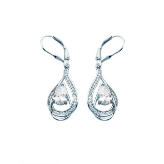 Träne 925 Silber Ohrringe mit Zirkonia
