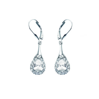 Träne 925 Silber Ohrringe mit Zirkonia