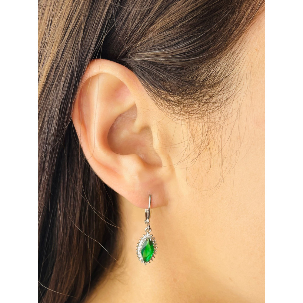 copy of Złote kolczyki przecinki z cyrkoniami