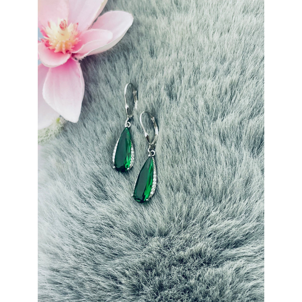 Träne 925 Silber Ohrringe mit Zirkonia