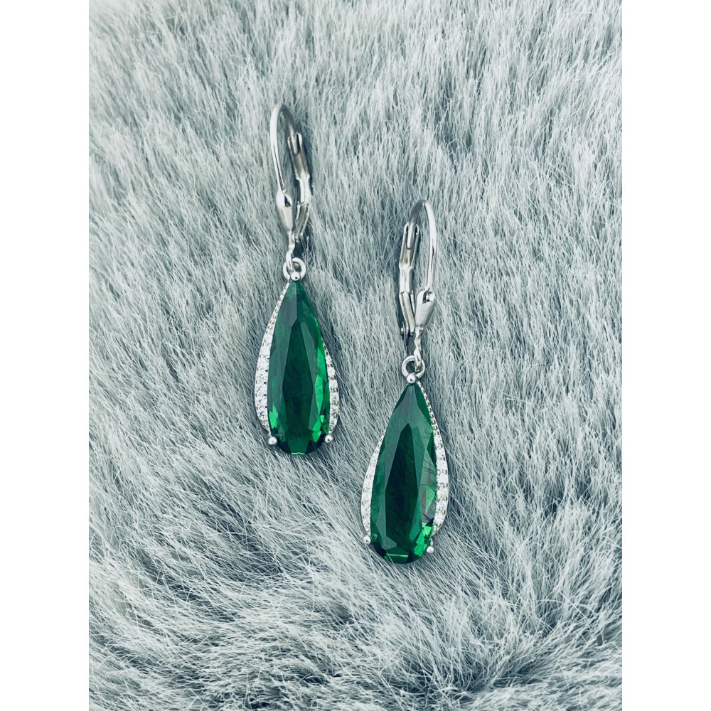 Träne 925 Silber Ohrringe mit Zirkonia