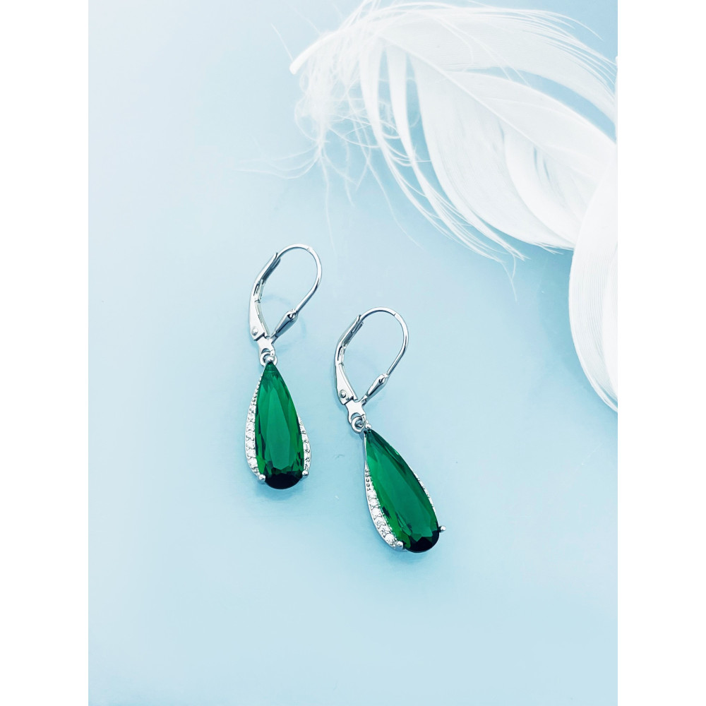 Träne 925 Silber Ohrringe mit Zirkonia