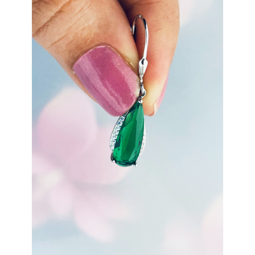 Träne 925 Silber Ohrringe mit Zirkonia