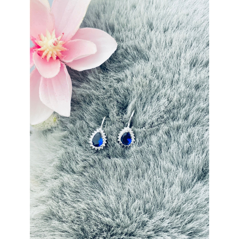 Träne 925 Silber Ohrringe mit Zirkonia