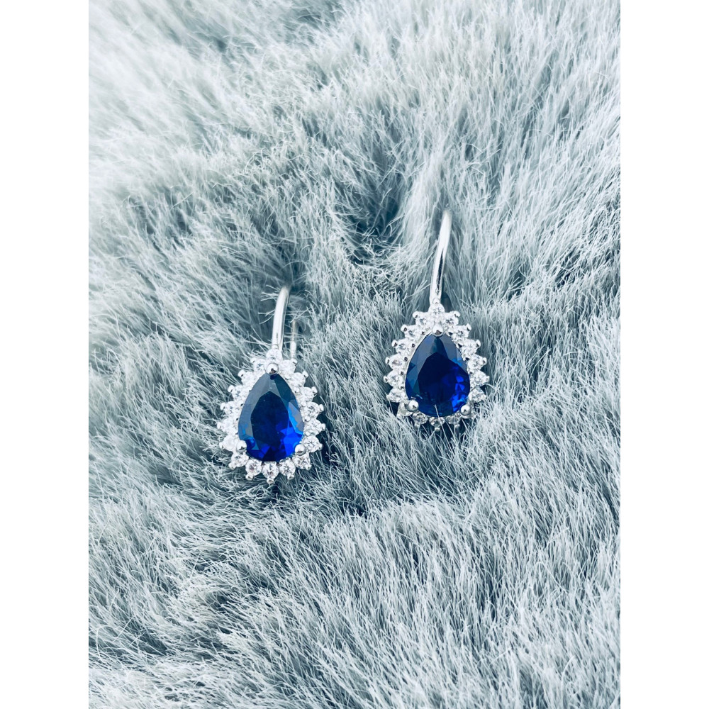 Träne 925 Silber Ohrringe mit Zirkonia