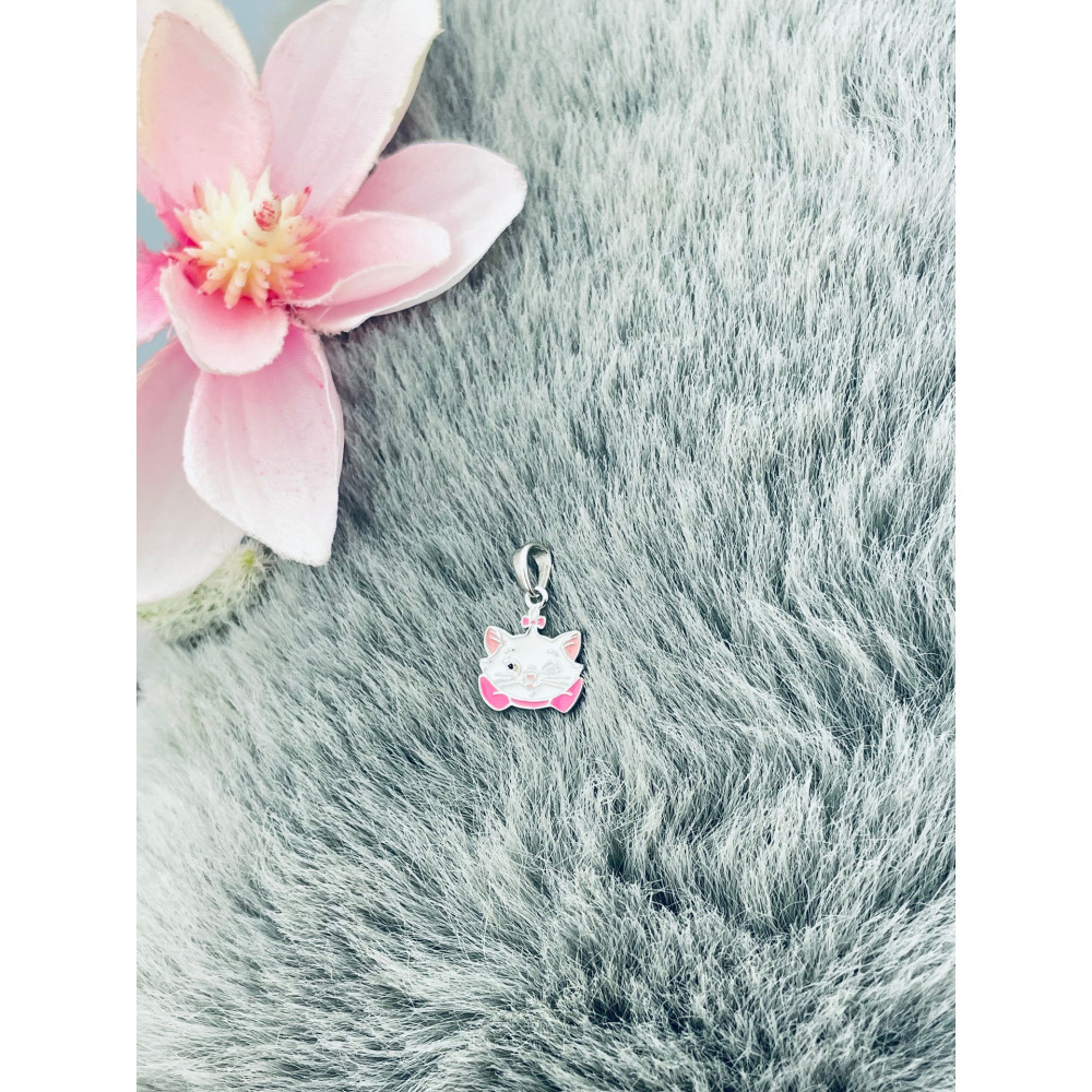 925 Silber Damen Medaillon Anhänger Katze