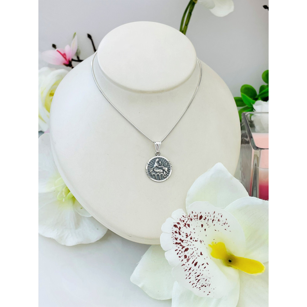 Silber Anhänger Jungfrau Sternzeichen Tierkreiszeichen Horoskop Kettenanhänger