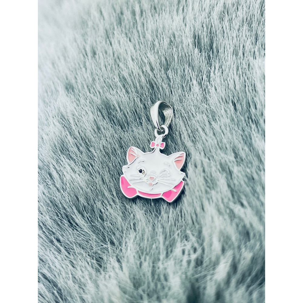 925 Silber Damen Medaillon Anhänger Katze