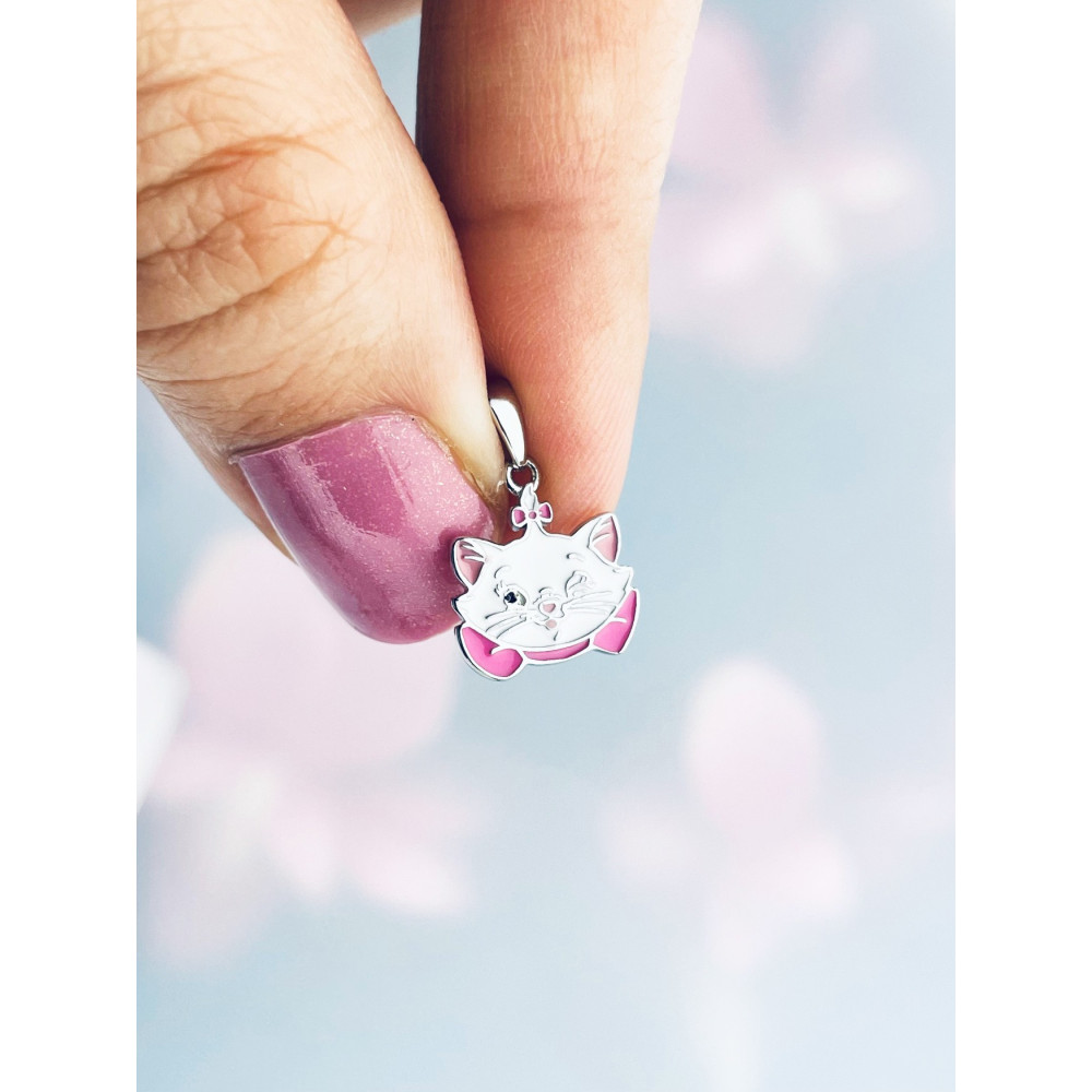 925 Silber Damen Medaillon Anhänger Katze