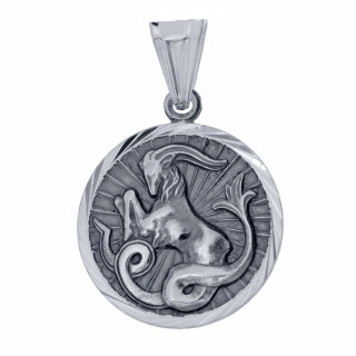 Srebrna zawieszka wisiorek znak zodiaku koziorożec
