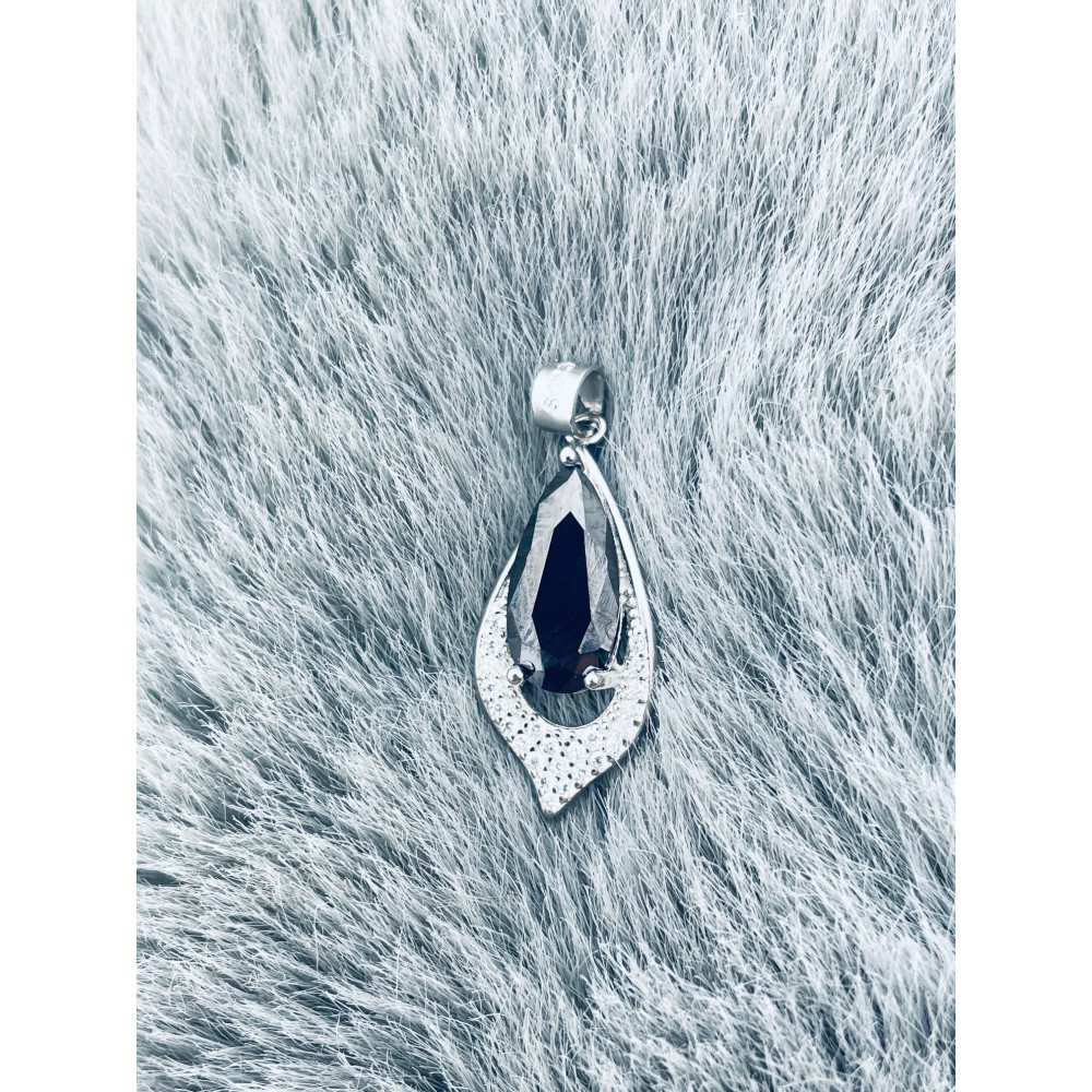 Tropfen 925 Silber Anhänger mit Zirkonia