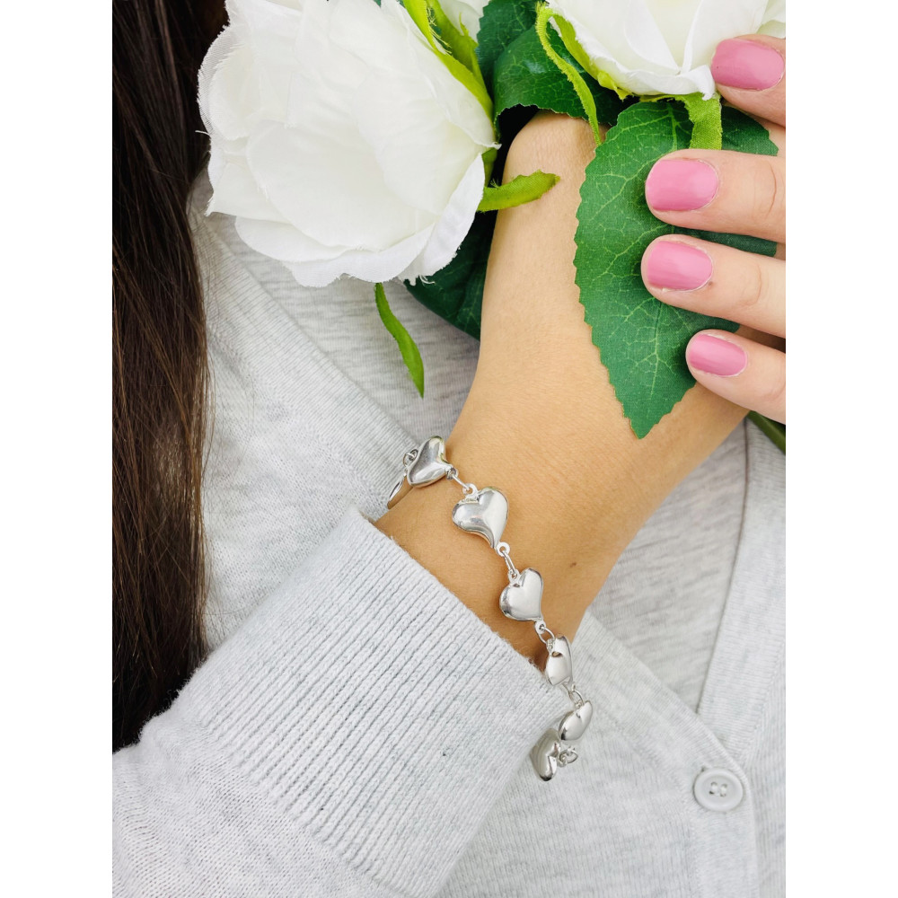 Herz Armband 925 Silberen Damen Kinder