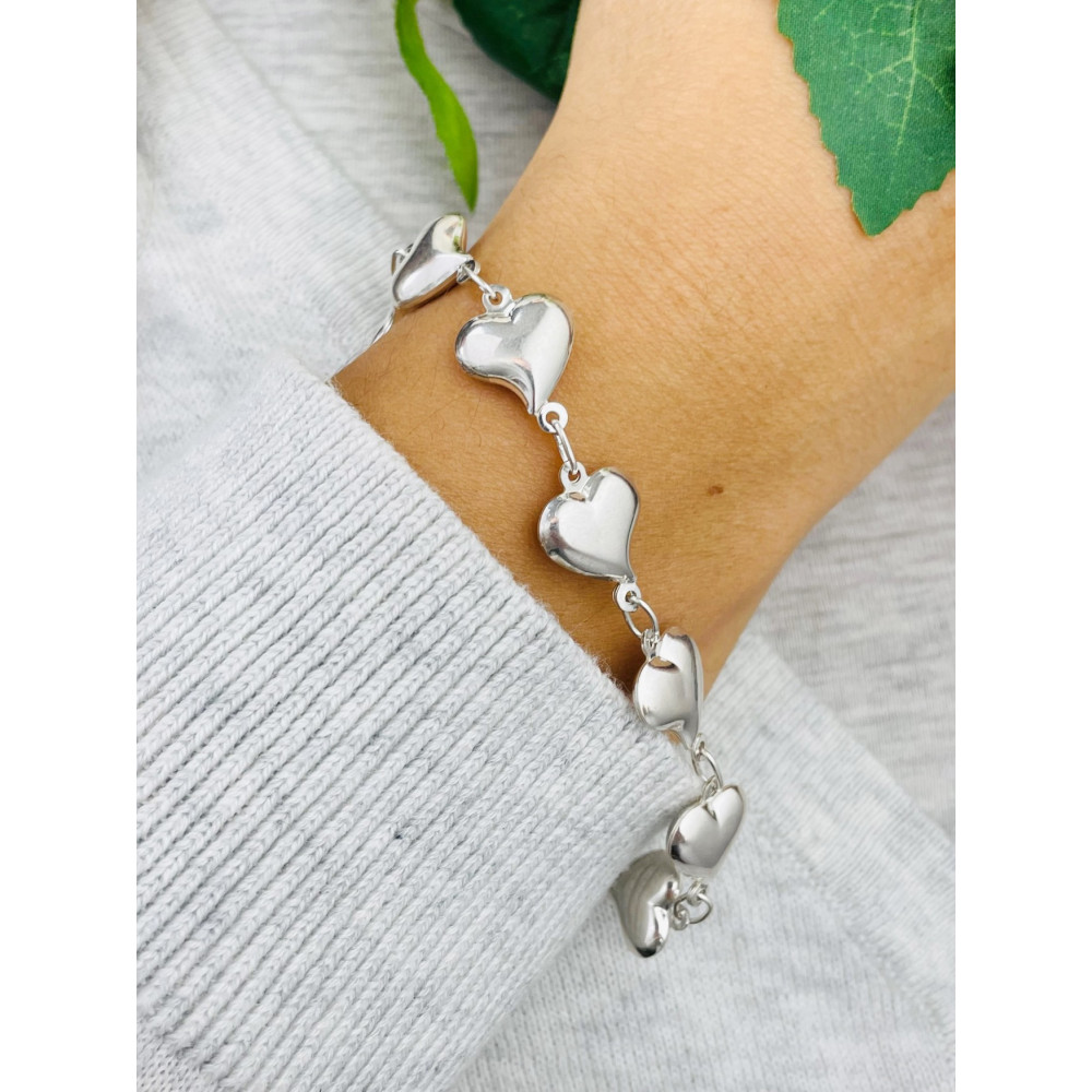 Herz Armband 925 Silberen Damen Kinder