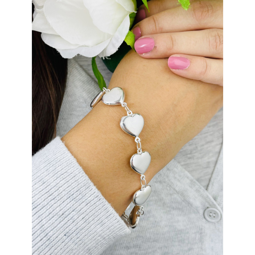 Herz Armband 925 Silberen Damen Kinder