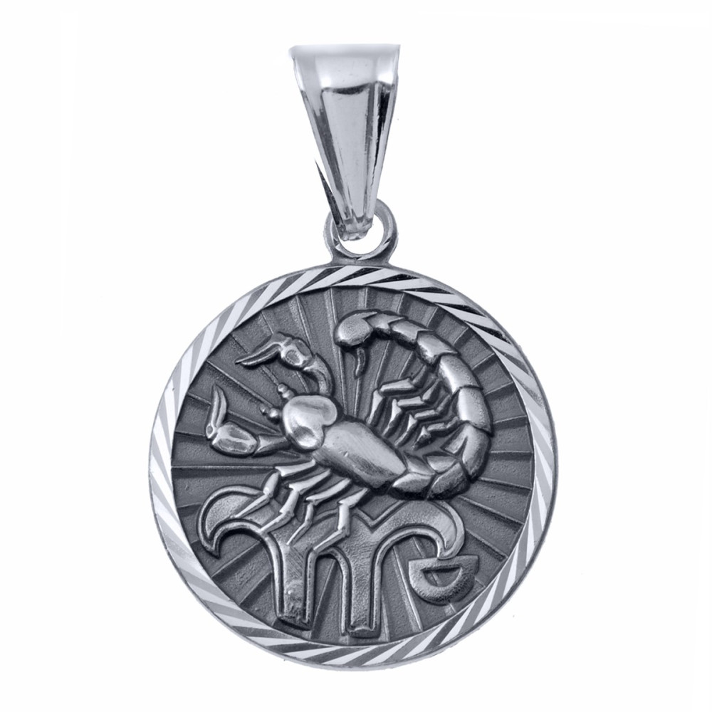 Srebrna zawieszka wisiorek znak zodiaku skorpion