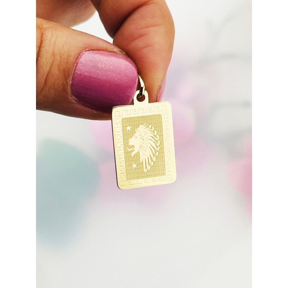 copy of Złoty wisiorek zawieszka rozeta ażurowa