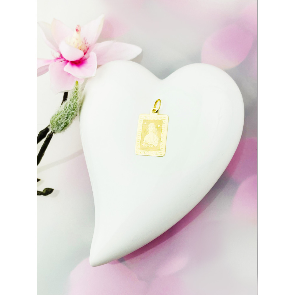 Goldanhänger Gelbgold griechisches Muster Sternzeichen Tierkreiszeichen Jungfrau Horoskop Kettenanhän