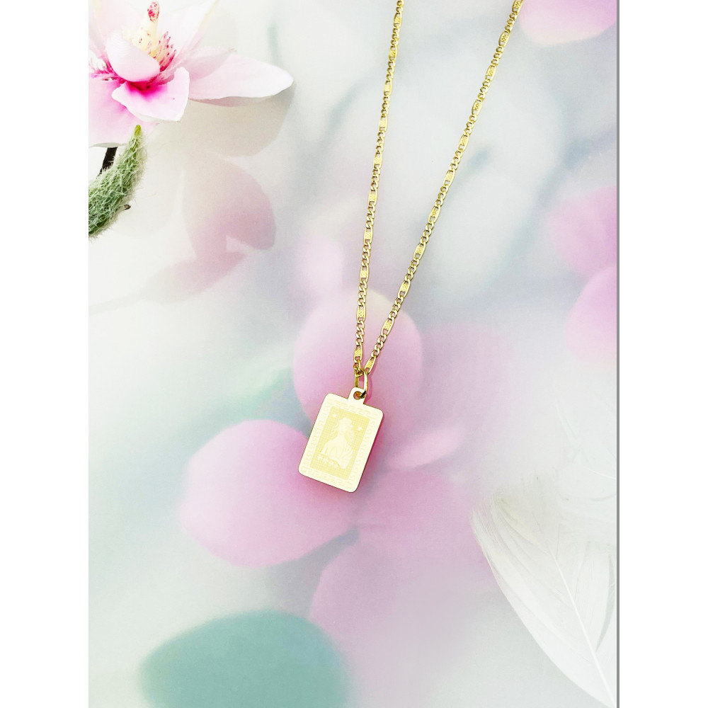 Goldanhänger Gelbgold griechisches Muster Sternzeichen Tierkreiszeichen Jungfrau Horoskop Kettenanhän