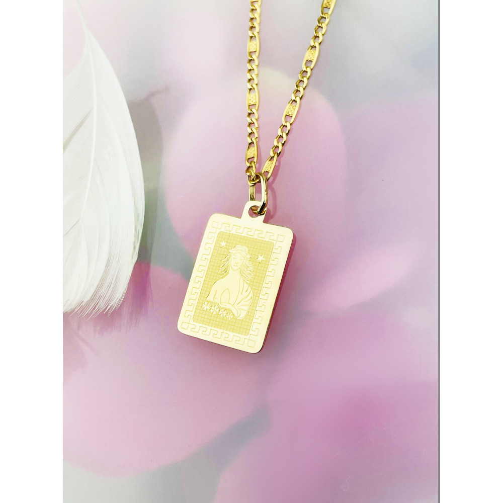 copy of Złoty wisiorek zawieszka rozeta ażurowa