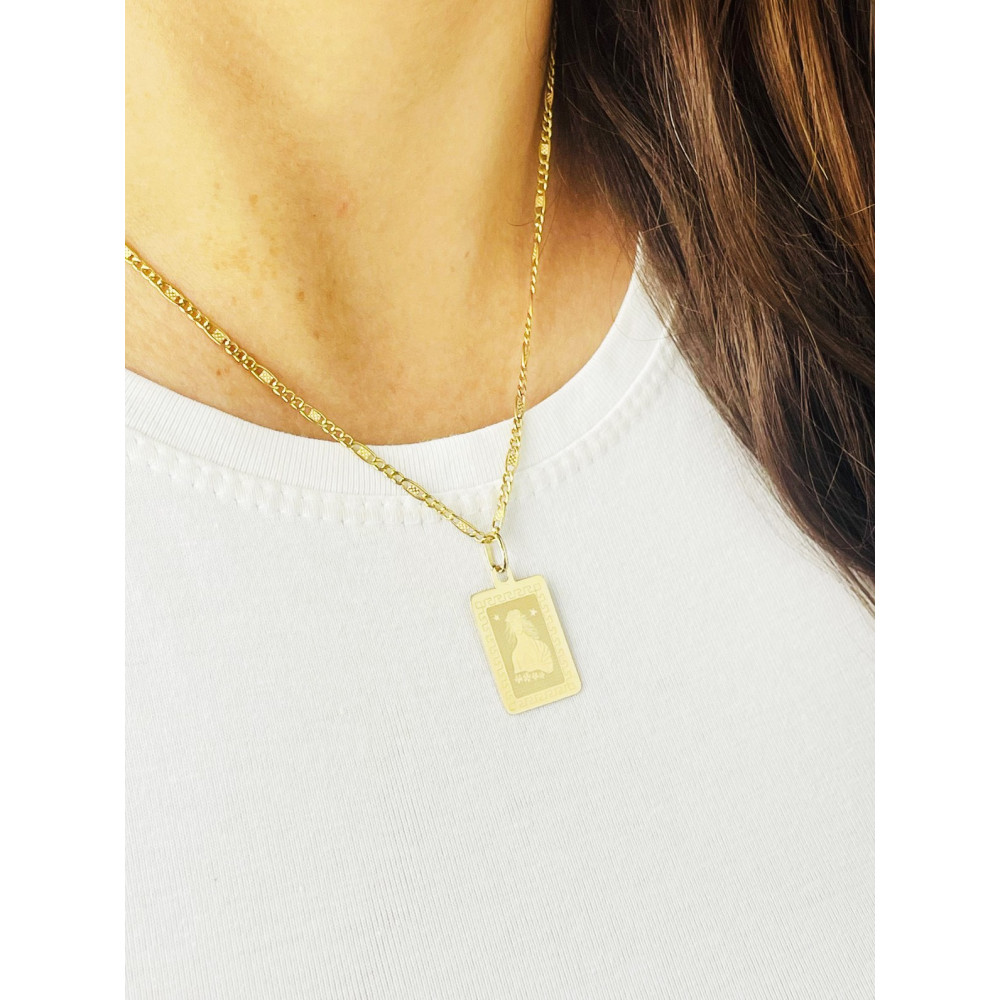 copy of Złoty wisiorek zawieszka rozeta ażurowa