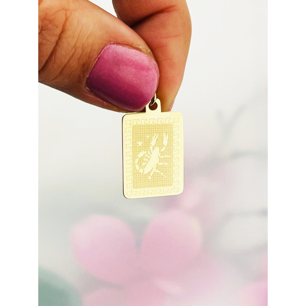 copy of Złoty wisiorek zawieszka rozeta ażurowa