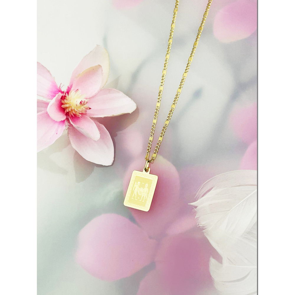 copy of Złoty wisiorek zawieszka rozeta ażurowa