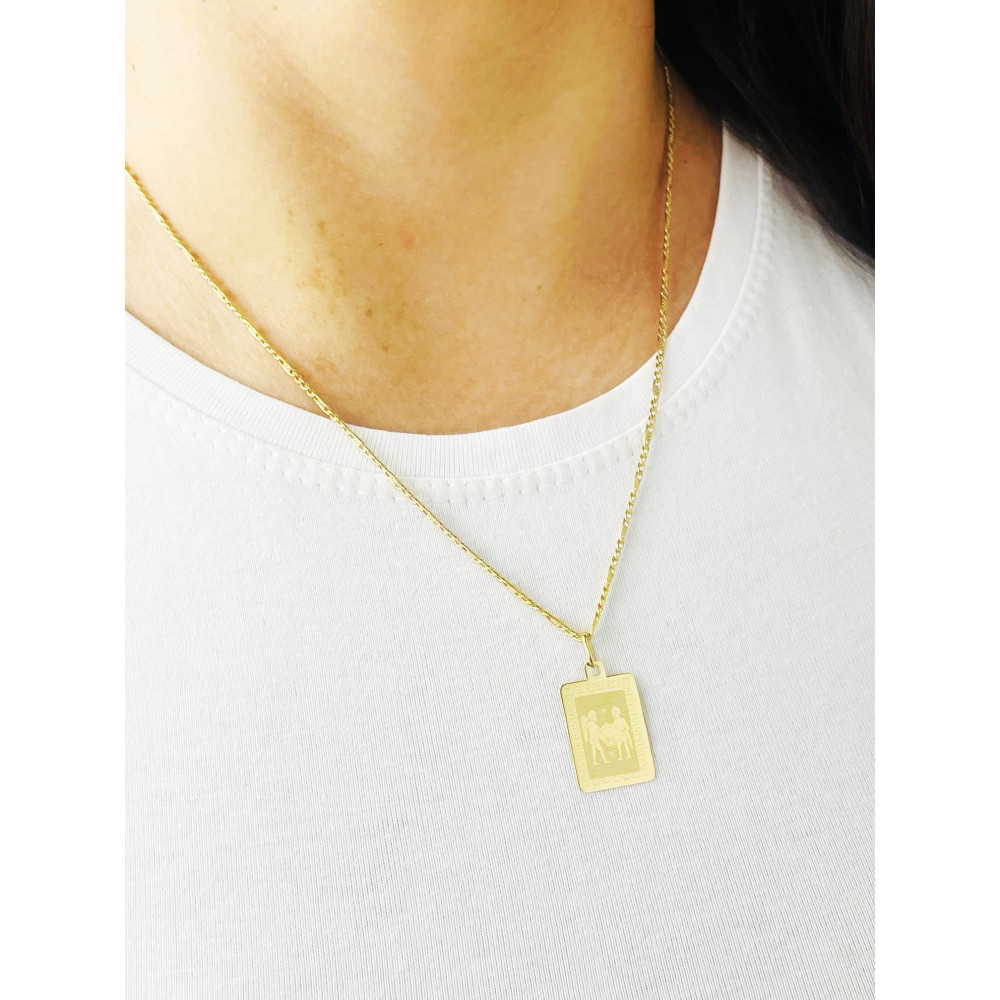 copy of Złoty wisiorek zawieszka rozeta ażurowa