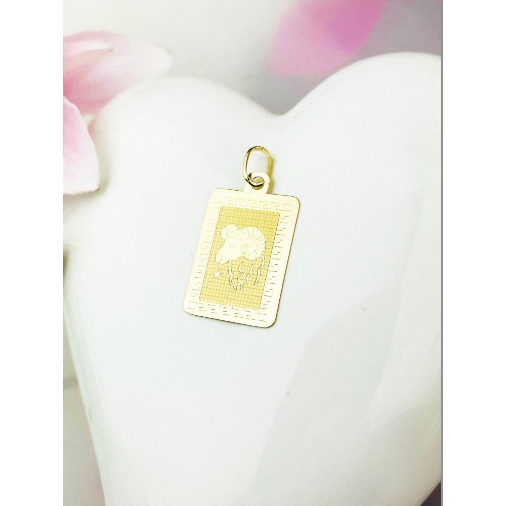 copy of Złoty wisiorek zawieszka rozeta ażurowa