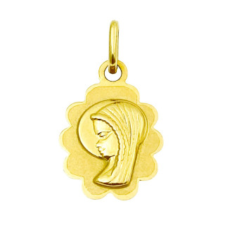 Złoty Medalik Zawieszka Matka Boska Fatimska