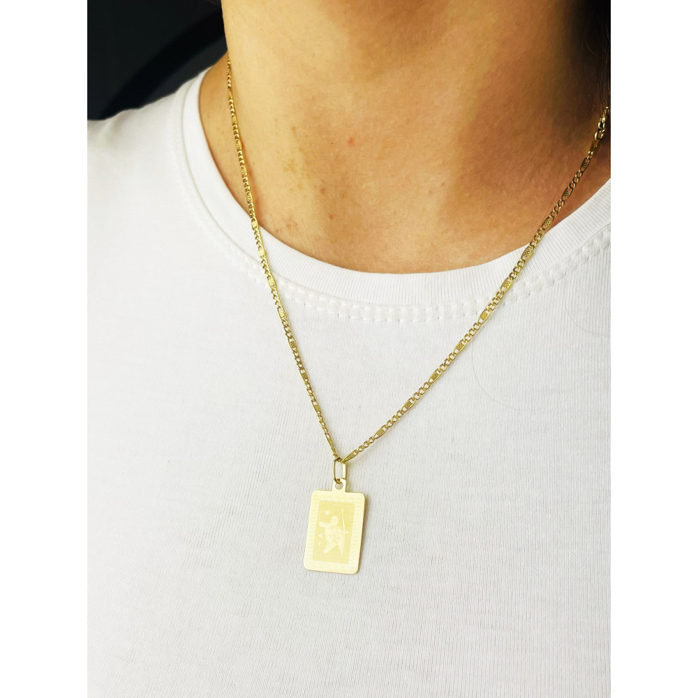 Goldanhänger Gelbgold griechisches Muster Sternzeichen Tierkreiszeichen Schütze Horoskop Kettenanhänger