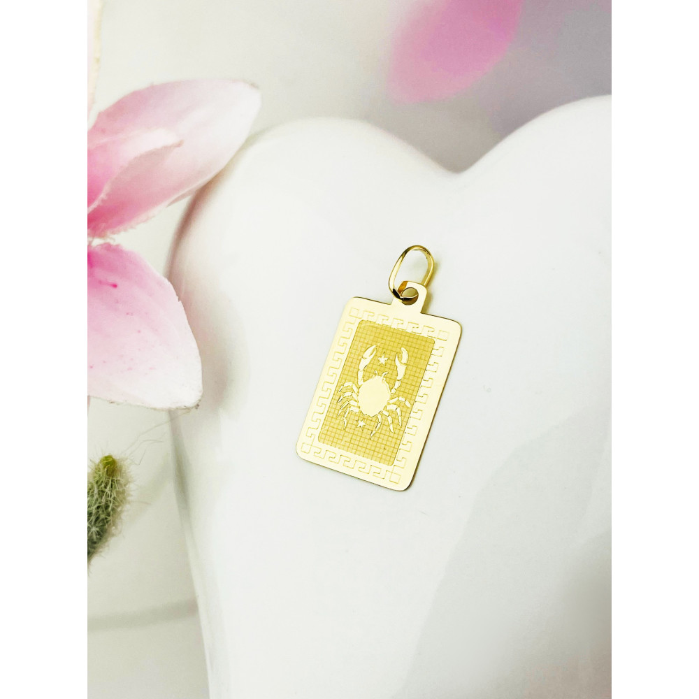 copy of Złoty wisiorek zawieszka rozeta ażurowa