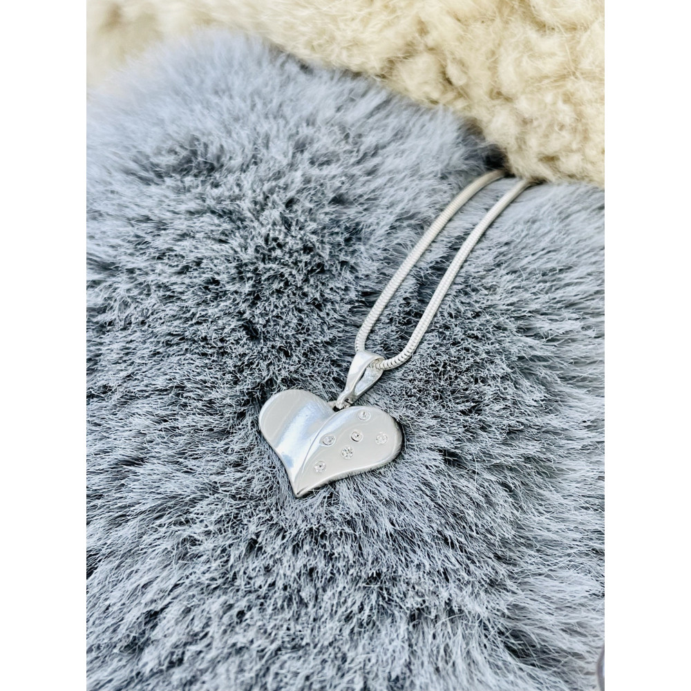 Silber Damen Medaillon Anhänger HerzSilber Damen Medaillon Anhänger Herz mit Zirkonia