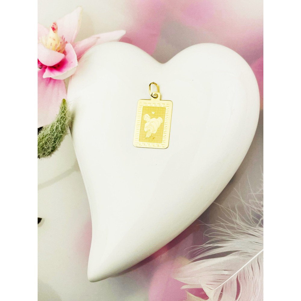 copy of Złoty wisiorek zawieszka rozeta ażurowa