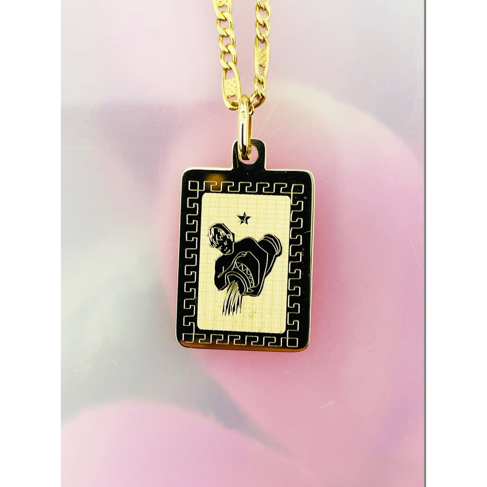 copy of Złoty wisiorek zawieszka rozeta ażurowa