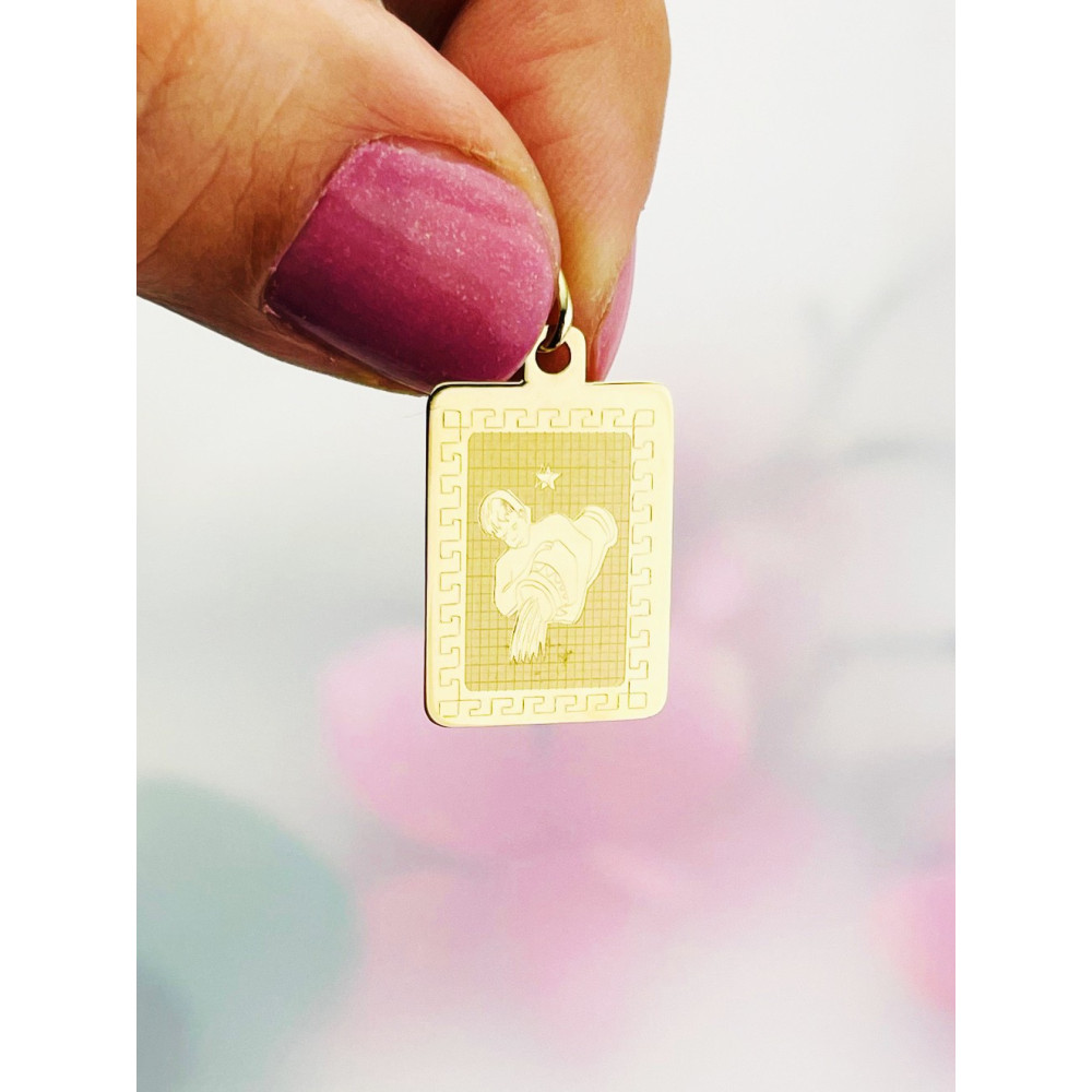 copy of Złoty wisiorek zawieszka rozeta ażurowa