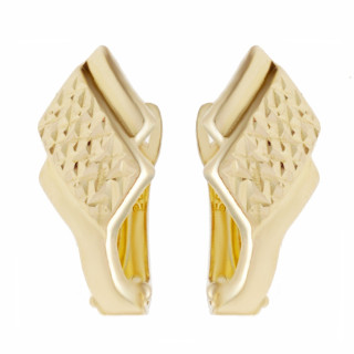 Złote kolczyki przecinki