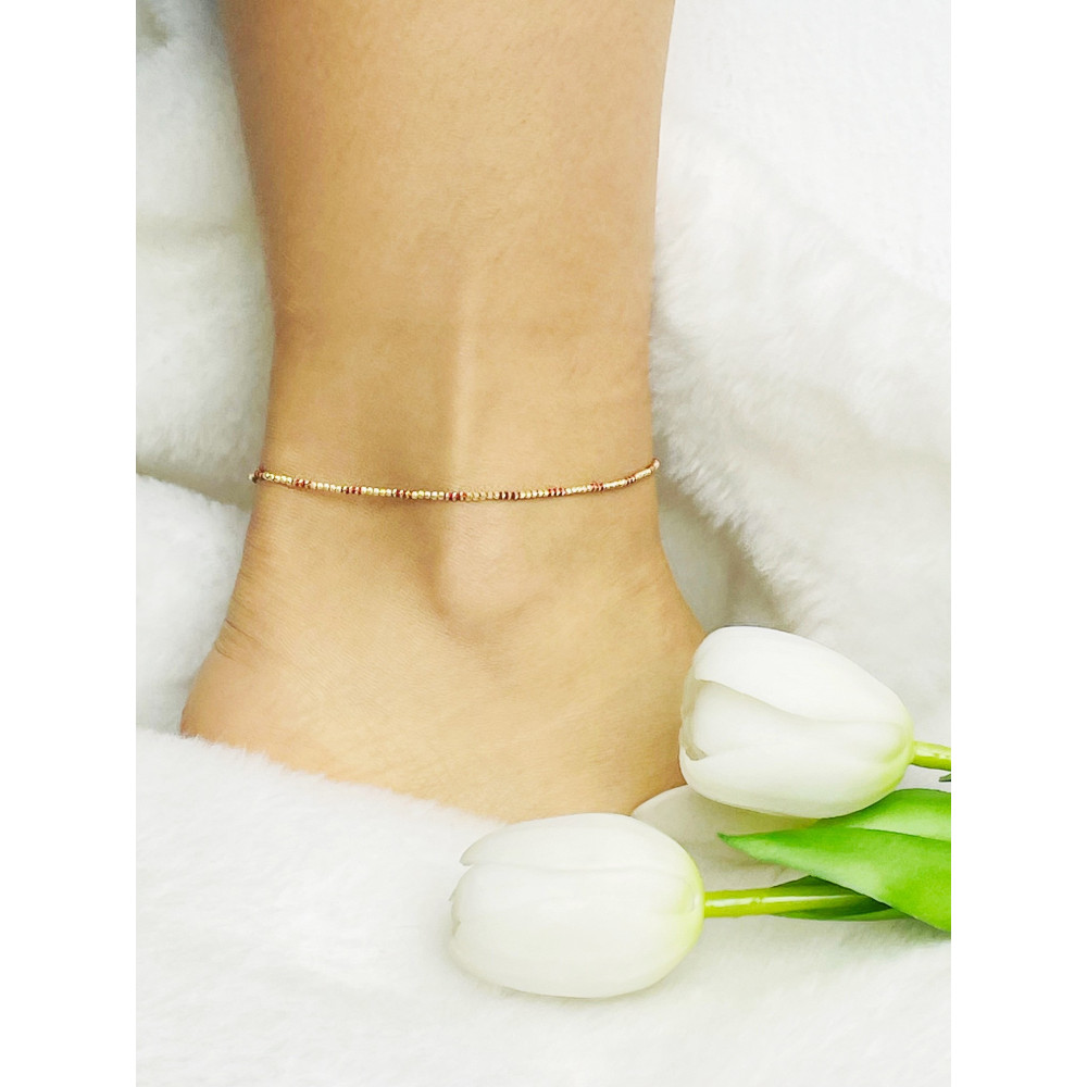 Damen Goldarmband Kugel-Kette Bein Armband Gelbgold Gold585er 14KT