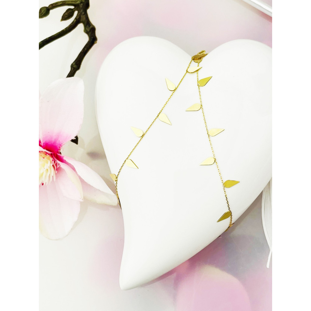 copy of Złota bransoletka z zawieszkami serce