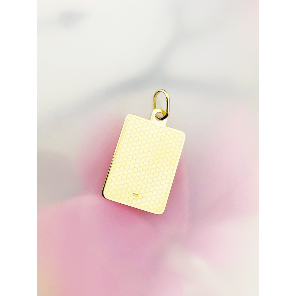 copy of Złoty wisiorek zawieszka rozeta ażurowa