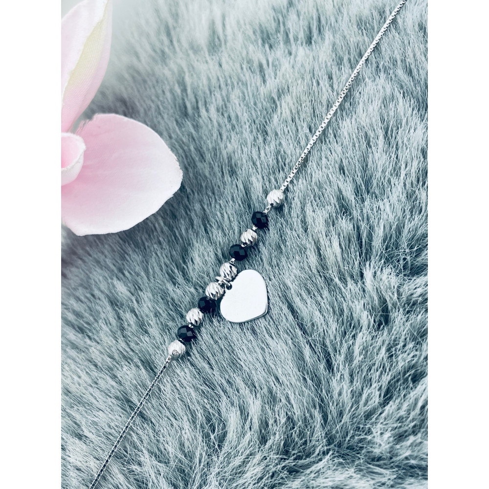 copy of Złota bransoletka celebrytka serce nieskończoność