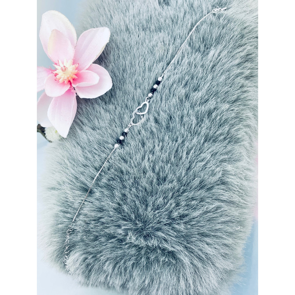 Herz Armband 925 Silber mit Spinel Damen