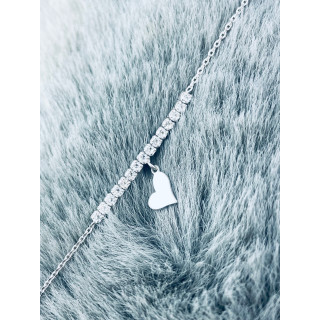 Złota bransoletka celebrytka serce nieskończoność