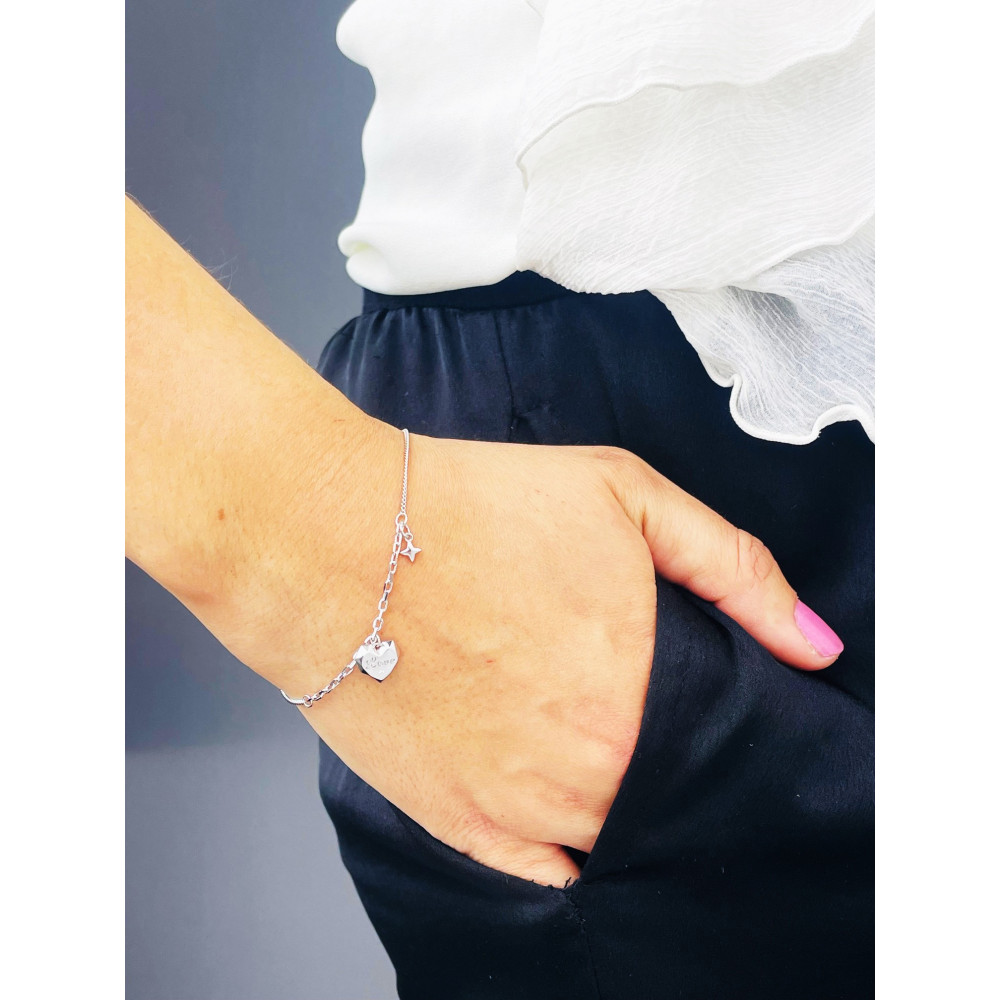 Herz Armband 925 Silber Damen