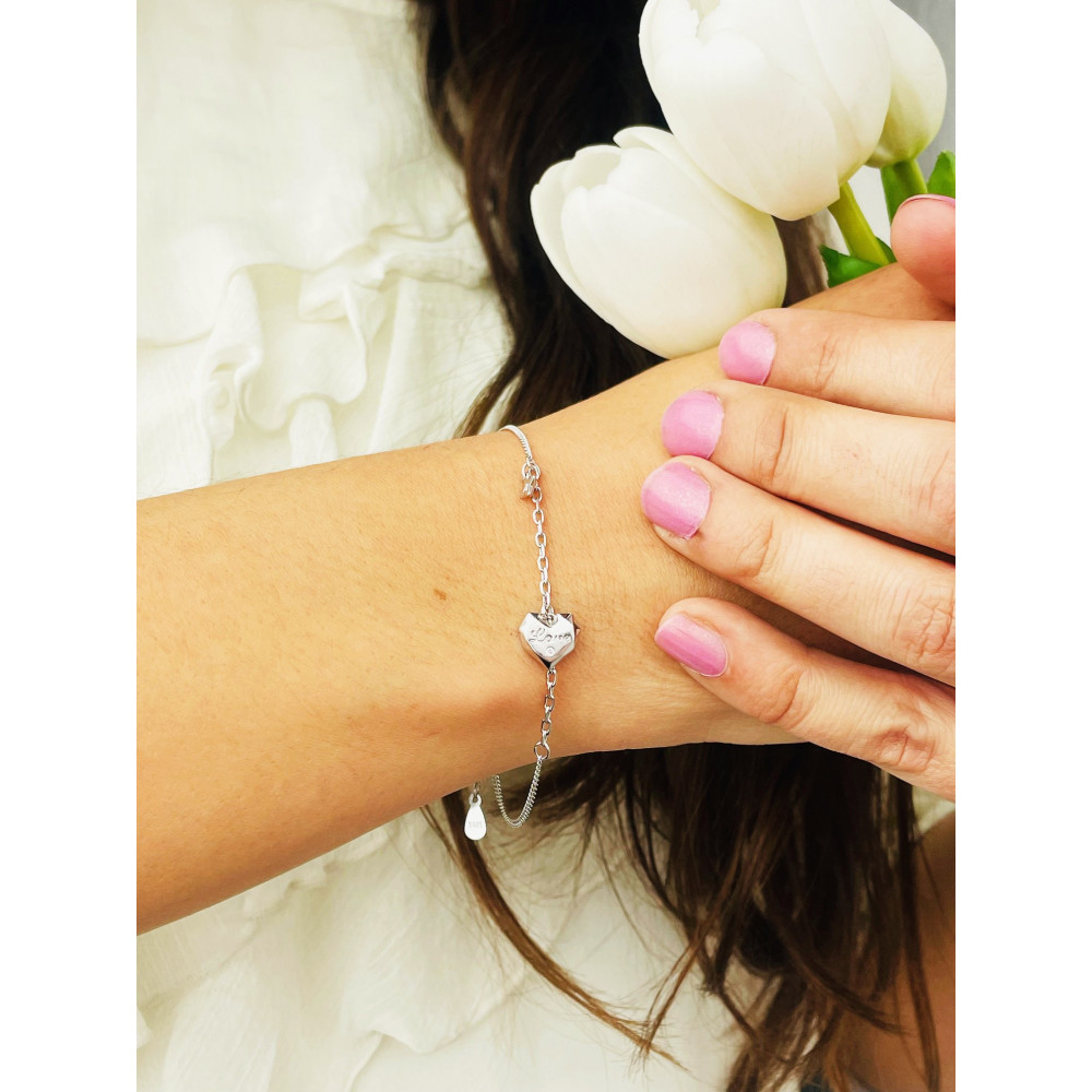 Herz Armband 925 Silber Damen